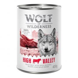 10 + 2 gratis!  12 x 400 g Wolf of Wilderness - High Valley - Rind