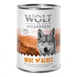 10 + 2 gratis!  12 x 400 g Wolf of Wilderness - Wide Acres - Huhn
