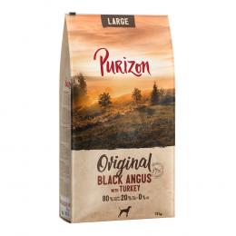 10 + 2 kg gratis! 12 kg Purizon - Large Adult Black Angus-Rind mit Truthahn