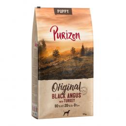 10 + 2 kg gratis! 12 kg Purizon - Puppy Black Angus-Rind mit Truthahn