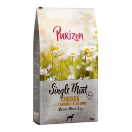 10 + 2 kg gratis! 12 kg Purizon - Single Meat Adult: Huhn mit Kamillenblüten