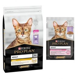 10 kg PURINA PRO PLAN + 6 x 85 g / 10 x 75 g passendes Nassfutter gratis! - 10 kg Adult Delicate Digestion reich an Truthahn + 6 x 85 g Truthahn