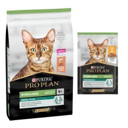 10 kg PURINA PRO PLAN + 6 x 85 g / 10 x 75 g passendes Nassfutter gratis! - 10 kg Sterilised Adult Renal Plus Lachs + 6 x 85 g Sterilised Adult Maintenance Huhn