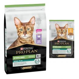 10 kg PURINA PRO PLAN + 6 x 85 g / 10 x 75 g passendes Nassfutter gratis! - 10 kg Sterilised Adult Renal Plus Truthahn + 6 x 85 g Sterilised Adult Maintenance Huhn