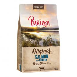 10 € Rabatt: 6,5 kg Purizon  - Sterilised Adult Lachs mit Huhn