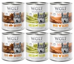 10% Rabatt! Wolf of Wilderness Mixpakete - Junior, Adult & Senior - 6 x 800 g: Wildschwein, Huhn, Lamm
