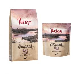 12 kg + 2 kg gratis! 14 kg Purizon  - Ente mit Rind