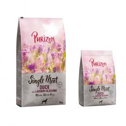 12 kg + 2 kg gratis! 14 kg Purizon  - Single Meat: Ente mit Lavendelblüten