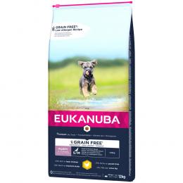 12 kg Eukanuba Grain Free Puppy zum Sonderpreis! - Small / Medium Breed Huhn