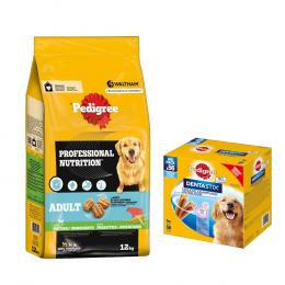 Angebot für 12 kg Pedigree Professional Nutrition Adult + 56 Stück Dentastix zum Sonderpreis!  - mit Rind & Gemüse + für große Hunde - Kategorie Hund / Hundefutter trocken / Pedigree / -.  Lieferzeit: 1-2 Tage -  jetzt kaufen.