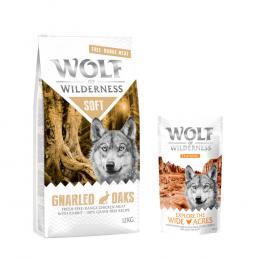 12 kg Wolf of Wilderness + 100 g Training Snack gratis! - Gnarled Oaks - Freiland-Huhn & Kaninchen (halbfeucht)