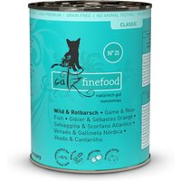 12 x 400 g | catz finefood | No.21 Wild & Rotbarsch Classic | Nassfutter | Katze