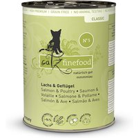 12 x 400 g | catz finefood | No.5 Lachs & Geflügel Classic | Nassfutter | Katze