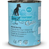 12 x 400 g | dogz finefood | No.12 Wild & Hering Classic | Nassfutter | Hund