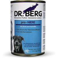 12 x 400 g | Dr. Berg Tiernahrung | pro-NIERE mit Rind und Kartoffel Diät | Nassfutter | Hund