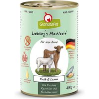 12 x 400 g | GranataPet | Kalb & Lamm Liebling's Mahlzeit | Nassfutter | Hund