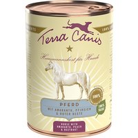 12 x 400 g | Terra Canis | Pferd mit Amaranth, Pfirsich und roter Beete Classic | Nassfutter | Hund