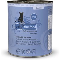 12 x 800 g | catz finefood | No.17 Geflügel & Garnele Classic | Nassfutter | Katze