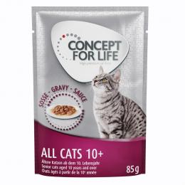12 x 85 g Concept for Life Nassnahrung zum Probierpreis! - All Cats 10+ - in Soße