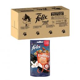 120 x 85 g Felix in Gelee + 60 g KnabberMix Grillspaß Snack gratis! - 