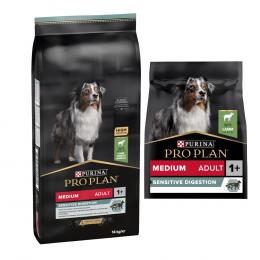 14 kg + 3 kg gratis! 17 kg PURINA PRO PLAN Adult - Medium Adult Lamm & Reis Sensitive Digestion