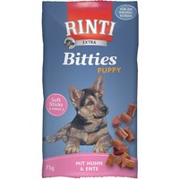 16 x 75 g | Rinti | Puppy Huhn und Ente Bitties | Snack | Hund