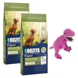 2 x 12 kg Bozita Original + TIAKI Hundespielzeug gratis! - Adult Flavour Plus mit Rentier - Weizenfrei