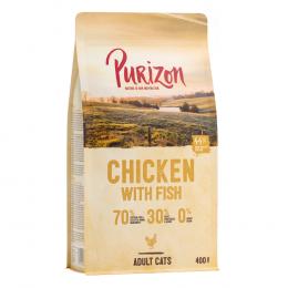 2 x 400 g Purizon Katzentrockenfutter zum Probierpreis! - Adult Huhn & Fisch