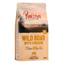 2 x 400 g Purizon Katzentrockenfutter zum Probierpreis! - Adult Wildschwein & Huhn