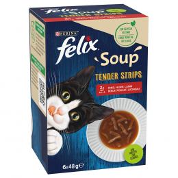 20 + 4 gratis! 24 x 48 g Felix Soup - Filet: Geschmacksvielfalt vom Land