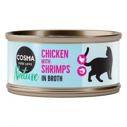 20 + 4 gratis! 24 x 70 g Cosma Nature - Hühnerbrust & Shrimps