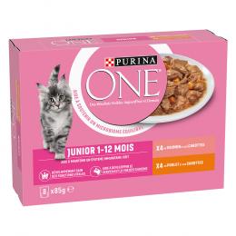 20 + 4 gratis! 24 x 85 g PURINA ONE Junior  - Huhn & Lachs