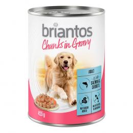 20 + 4 gratis! Briantos Chunks in Gravy 24 x 415 g - Lachs und Karotte