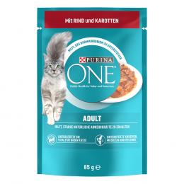 20 + 6 gratis! 26 x 85 g Purina ONE - Adult: Rind & Karotten