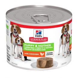 24 + 12 gratis! 36 x 200 g / 36 x 370 g Hill's Science Plan - Mousse: Puppy & Mother Tender Huhn (36 x 200 g)