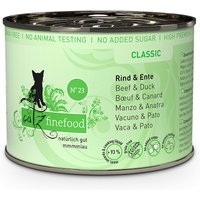 24 x 200 g | catz finefood | No.23 Rind & Ente Classic | Nassfutter | Katze