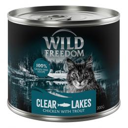 24 x 200 g Wild Freedom + 45 g Hühnerherzen gratis! - Clear Lakes - Forelle & Huhn