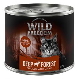 24 x 200 g Wild Freedom + 45 g Hühnerherzen gratis! - Deep Forest - Wild & Huhn