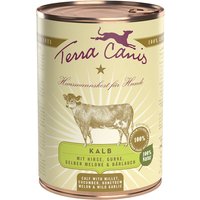 24 x 400 g | Terra Canis | Kalb mit Hirse, Gurke, gelber Melone & Bärlauch Classic | Nassfutter | Hund