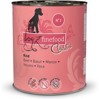 24 x 800 g | dogz finefood | No.2 Rind Classic | Nassfutter | Hund