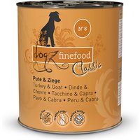 24 x 800 g | dogz finefood | No.8 Pute & Ziege Classic | Nassfutter | Hund