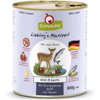 24 x 800 g | GranataPet | Wild & Lachs Liebling's Mahlzeit | Nassfutter | Hund