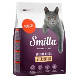 Angebot für 3 + 1 kg gratis! Smilla Trockenfutter - Adult Sterilised Geflügel - Kategorie Katze / Katzenfutter trocken / Smilla / Smilla Aktionen.  Lieferzeit: 1-2 Tage -  jetzt kaufen.