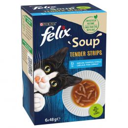 30 + 6 gratis! 36 x 48 g Felix Soup - Filet: Geschmacksvielfalt aus dem Wasser