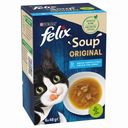 30 + 6 gratis! 36 x 48 g Felix Soup - Geschmacksvielfalt aus dem Wasser