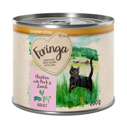 - 30% Feringa Nassfutter 12 x 200 g  - Country Style Huhn, Lamm, Schwein 12 x 200 g