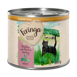 - 30% Feringa Nassfutter 12 x 200 g  - Country Style Huhn, Schwein, Pute 12 x 200 g