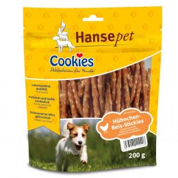 4 + 1 gratis! 5 x Hansepet Cookies Hundesnacks - Hühnchen-Reis-Stickies (5 x 200 g)