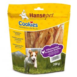 4 + 1 gratis! 5 x Hansepet Cookies Hundesnacks - Hühnchenfilet in Streifen (5 x 200 g)