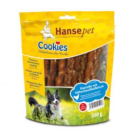 4 + 1 gratis! 5 x Hansepet Cookies Hundesnacks - Kaurolle mit Hühnchenfiletstreifen (5 x 200 g)